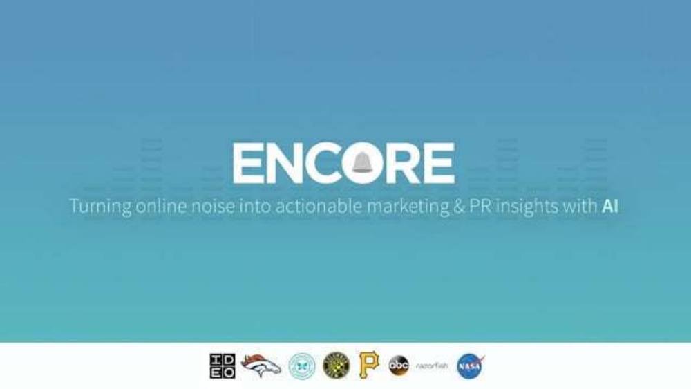 Encore pitch deck, cover slide