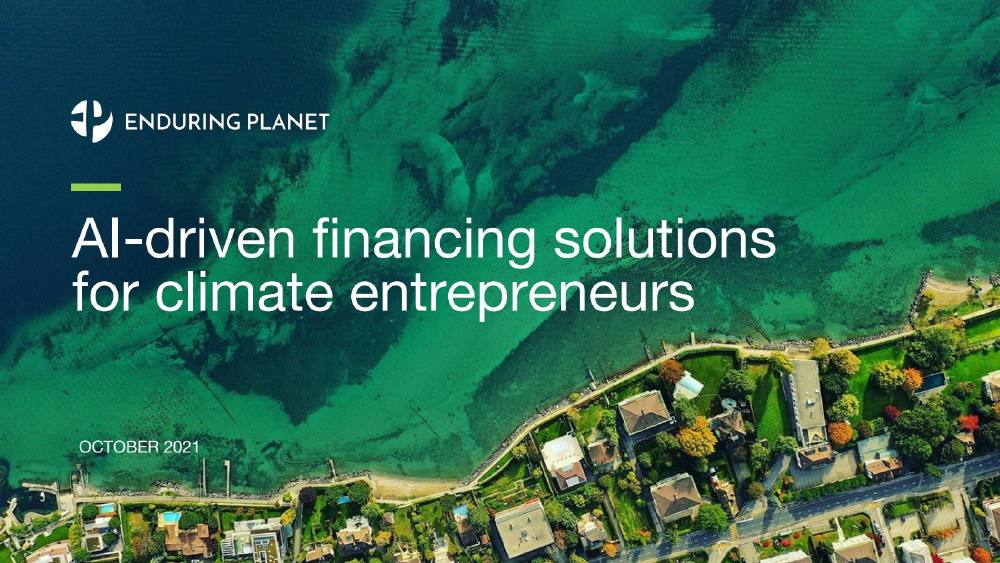 Enduring Planet pitch deck, cover slide