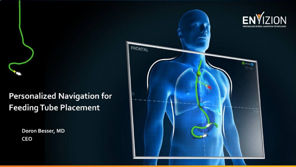 Envizion Medical pitch deck, cover slide
