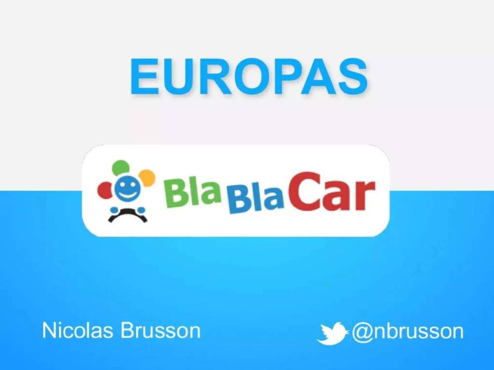 Europas pitch deck, cover slide