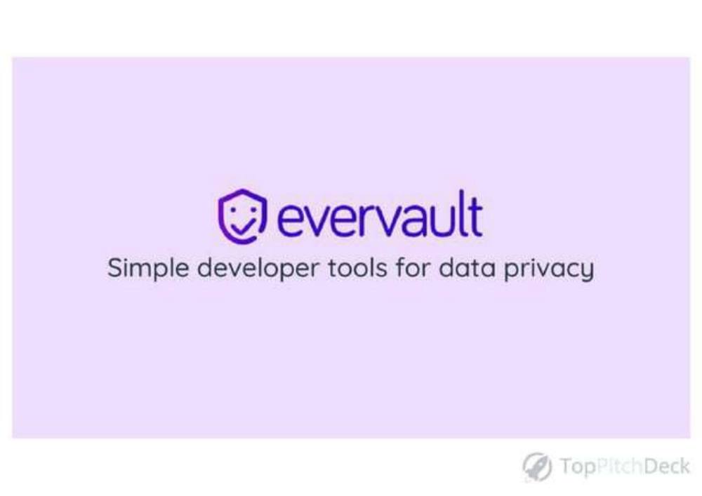 Evervault pitch deck, cover slide