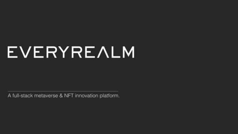 Everyrealm pitch deck, cover slide