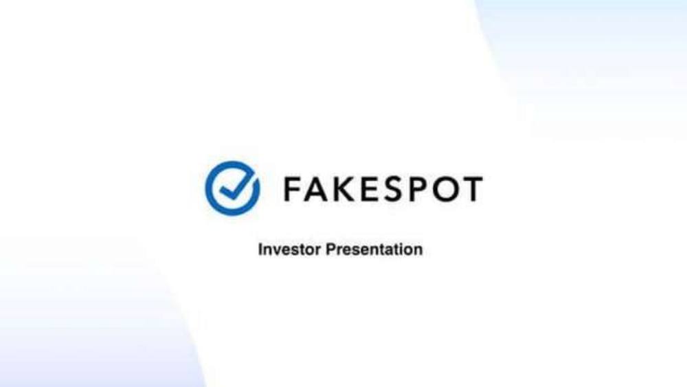 Fakespot pitch deck, cover slide
