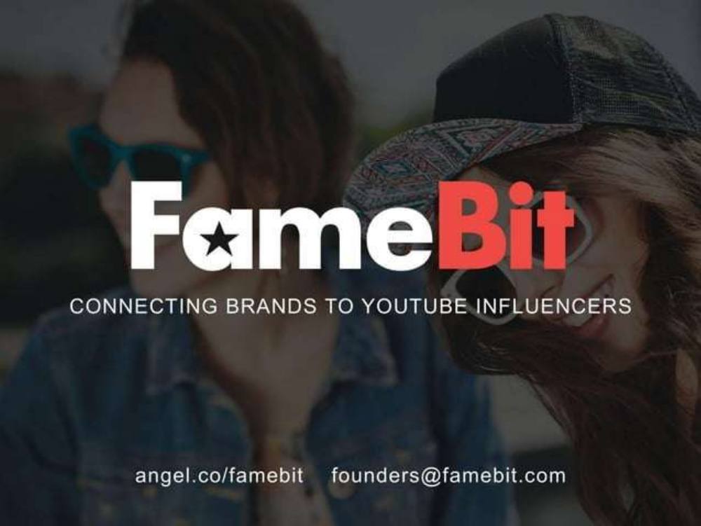 FameBit pitch deck, cover slide