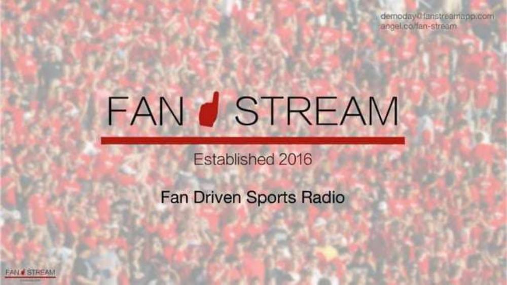 Fanstream pitch deck, cover slide