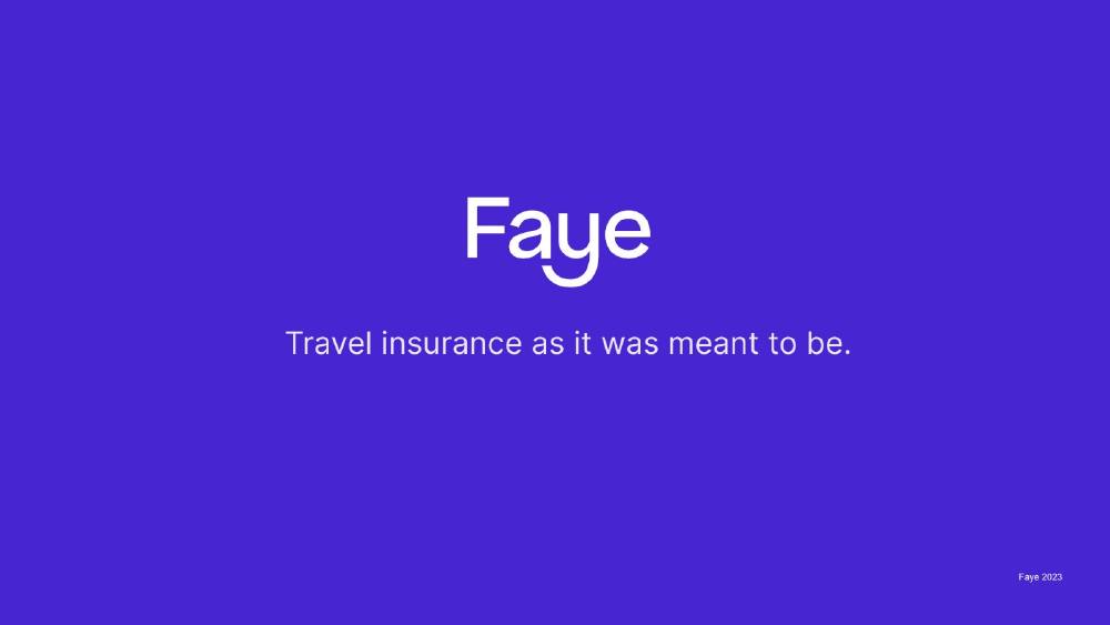 Faye pitch deck, cover slide
