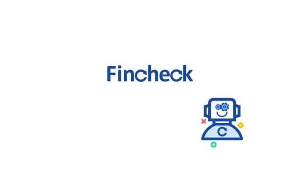 Fincheck pitch deck, cover slide