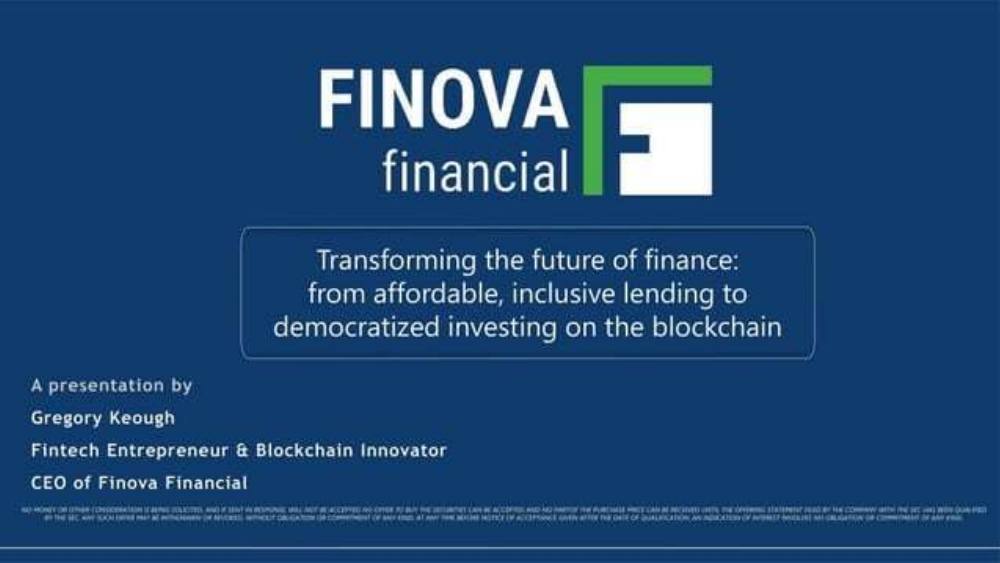 Finocafinancial pitch deck, cover slide