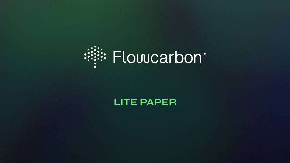 Flowcarbon pitch deck, cover slide