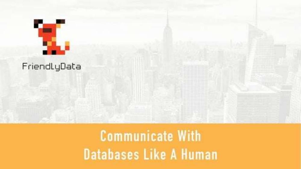 FriendlyData pitch deck, cover slide