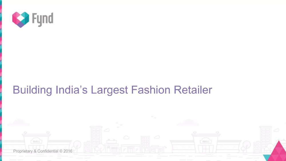 Fynd pitch deck, cover slide