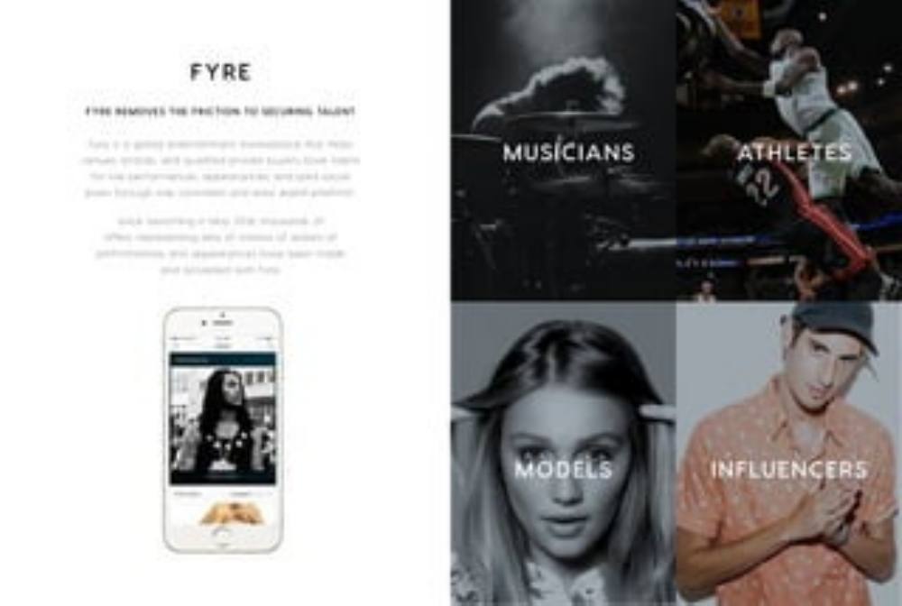 Fyre Festival pitch deck, cover slide