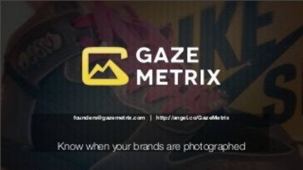 Gazemetrix pitch deck, cover slide
