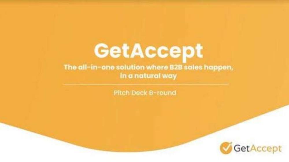 GetAccept pitch deck, cover slide
