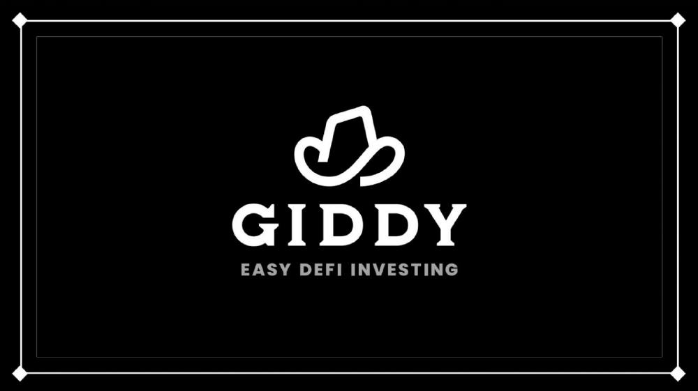 Giddy pitch deck, cover slide