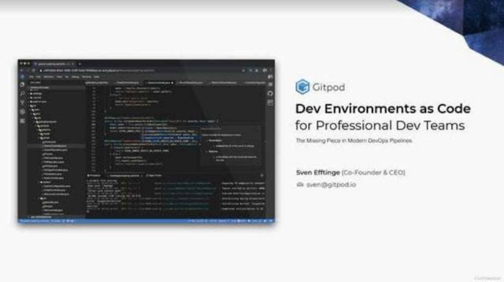 Gitpod pitch deck, cover slide