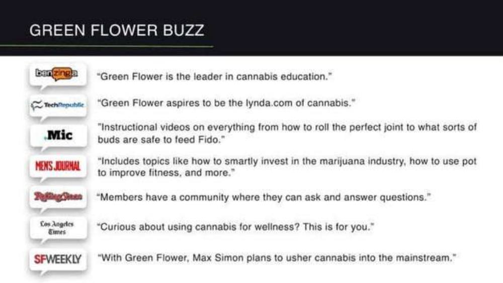 Greenflower pitch deck, cover slide