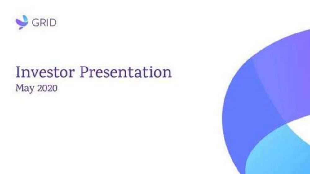GRID pitch deck, cover slide