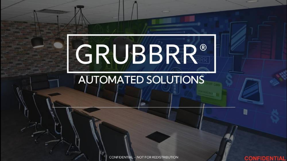 GRUBBRR pitch deck, cover slide