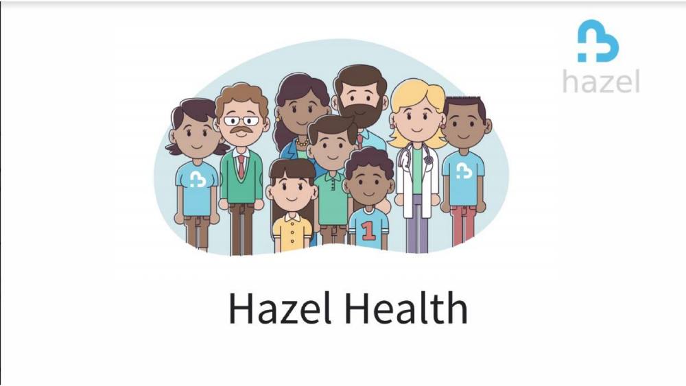 Hazel Health pitch deck, cover slide