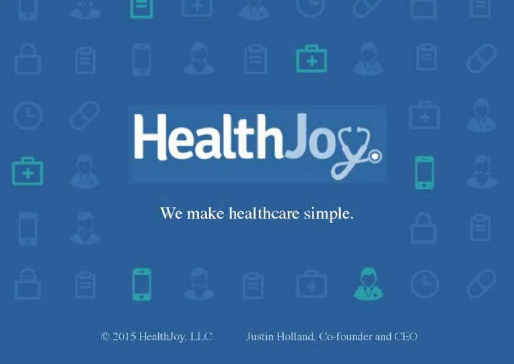 HealthJoy pitch deck, cover slide