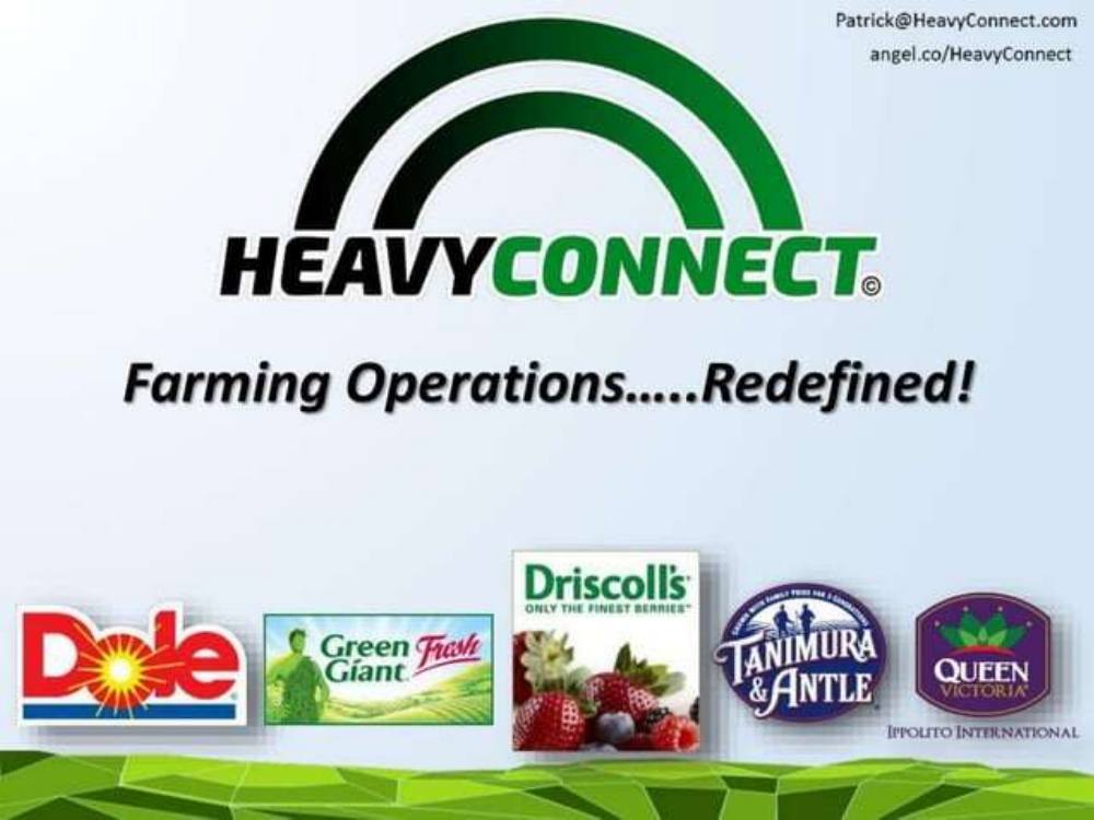 HeavyConnect pitch deck, cover slide