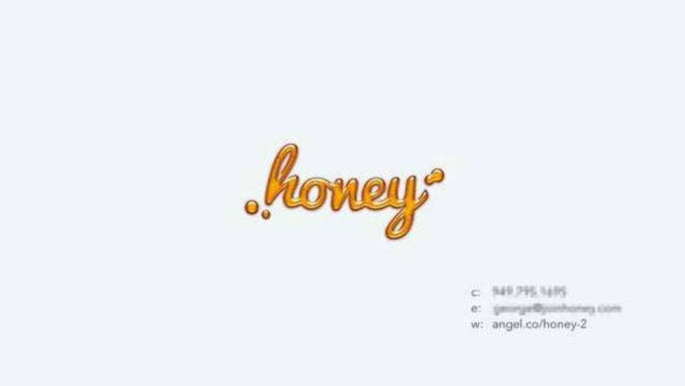 Honey pitch deck, cover slide