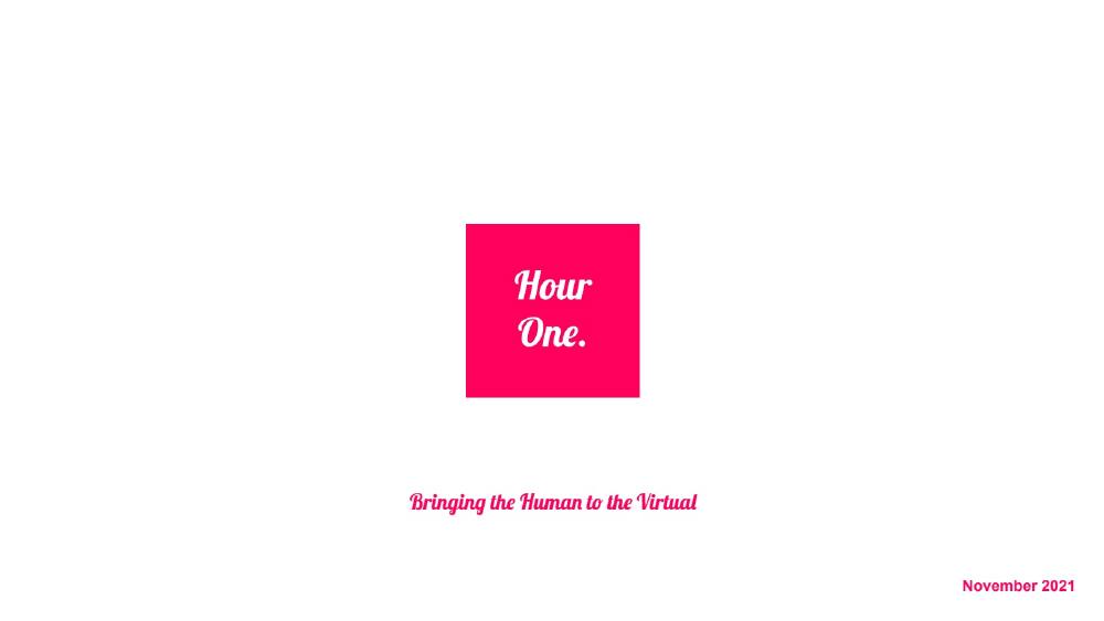 Hour One pitch deck, cover slide