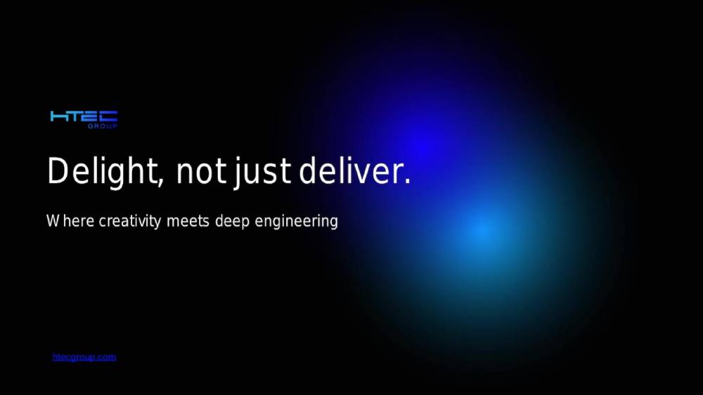 HTEC pitch deck, cover slide