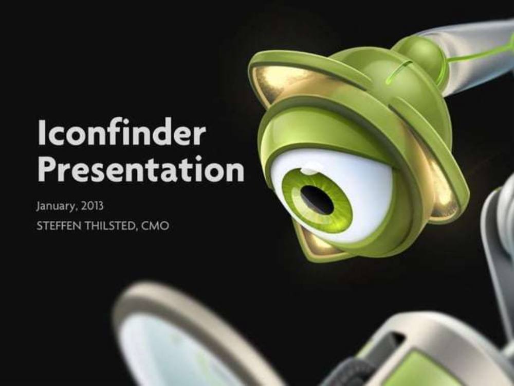 Iconfinder pitch deck, cover slide
