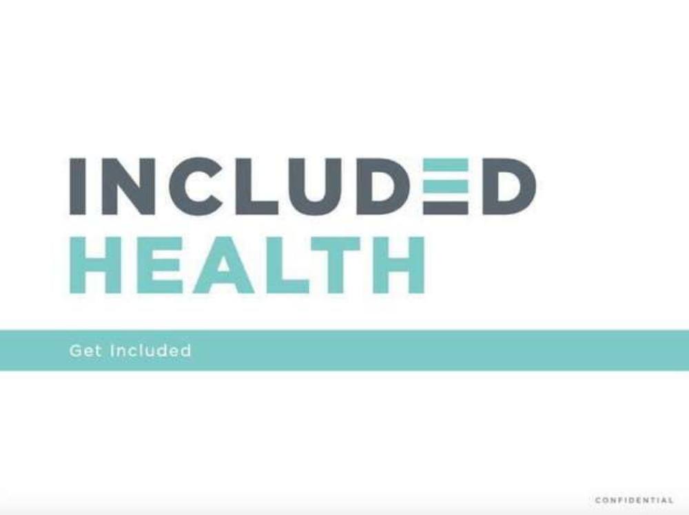 Includedhealth pitch deck, cover slide