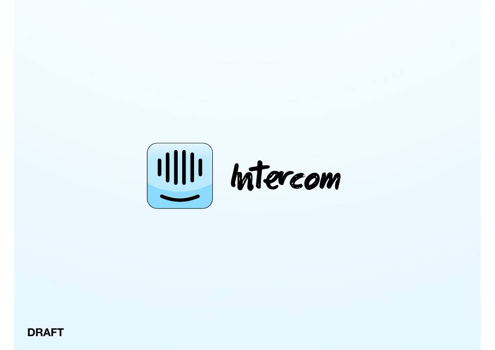 Intercom pitch deck, cover slide