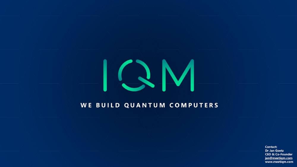 IQM pitch deck, cover slide