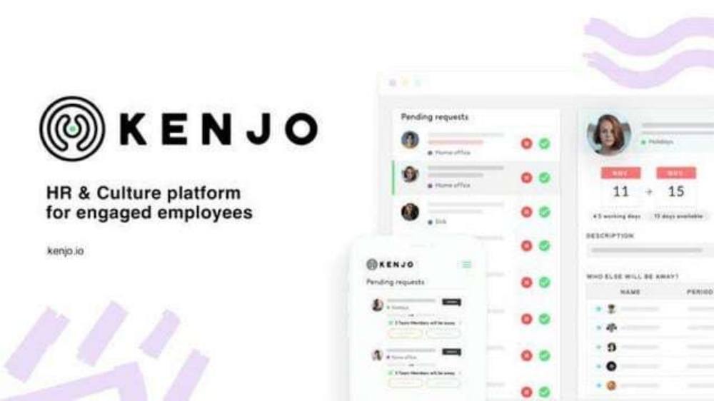 Kenjo pitch deck, cover slide