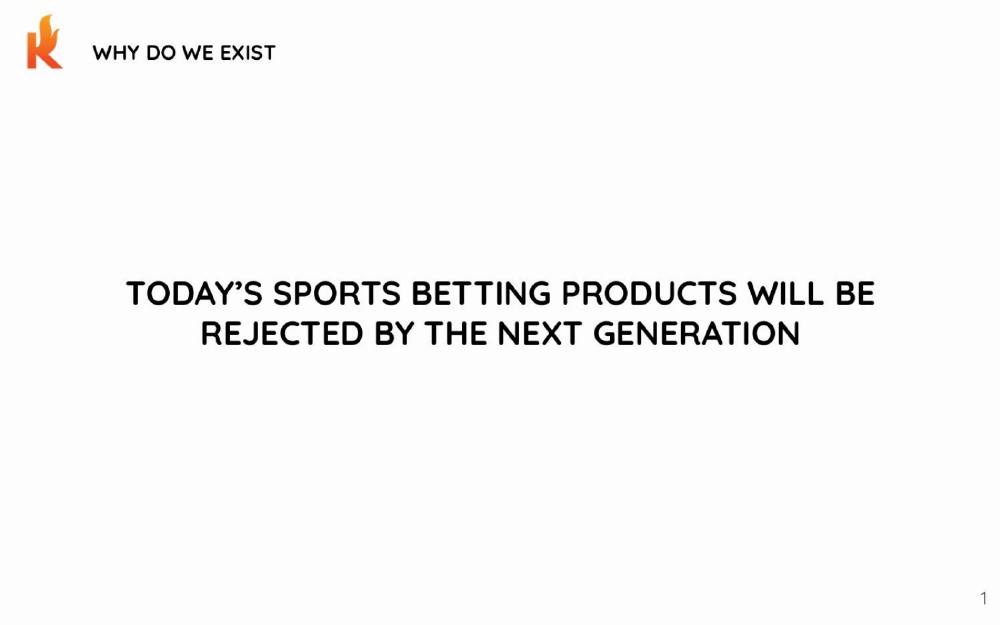 Kero Sports pitch deck, cover slide