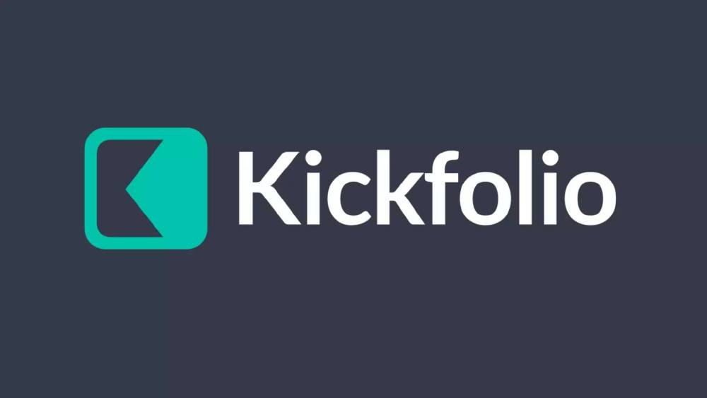 Kickfolio pitch deck, cover slide