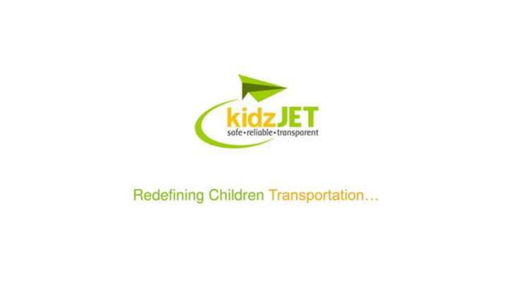 kidsJET pitch deck, cover slide