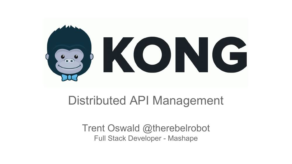 Kong pitch deck, cover slide