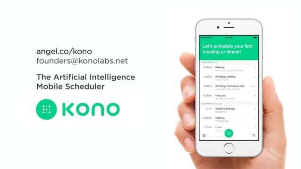 Kono pitch deck, cover slide