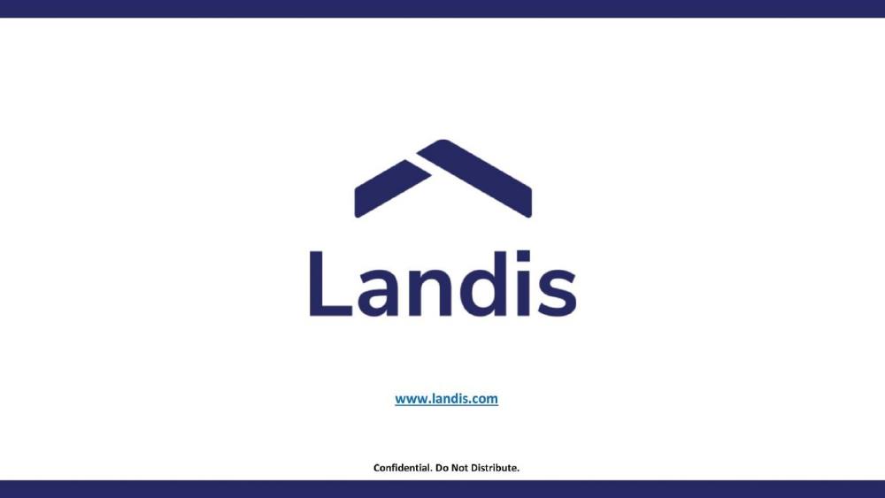 Landis pitch deck, cover slide