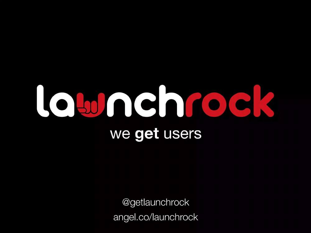 LaunchRock pitch deck, cover slide