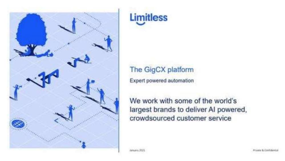 Limitless pitch deck, cover slide