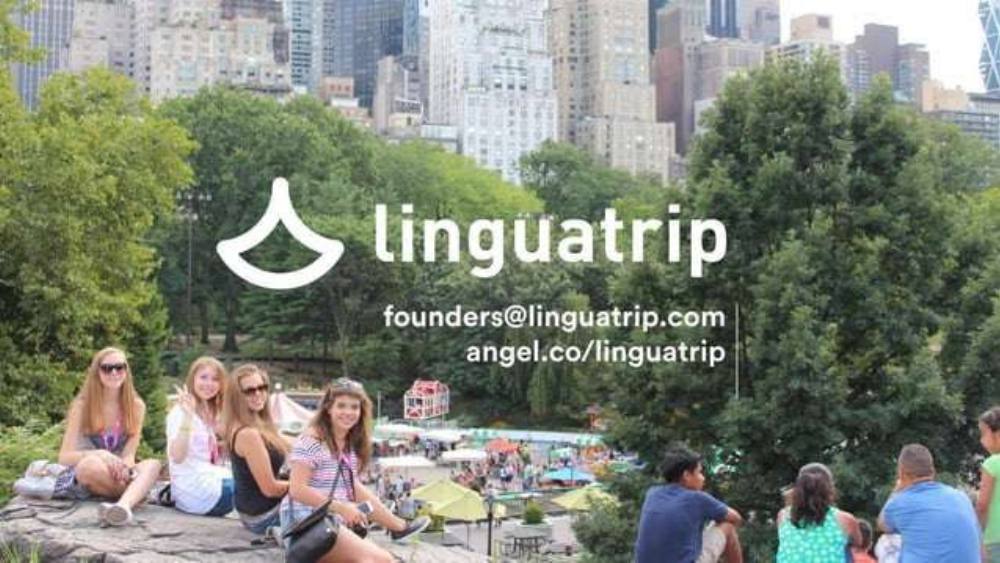 Linguatrip pitch deck, cover slide