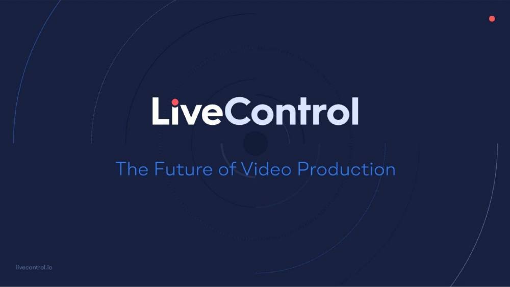 LiveControl pitch deck, cover slide