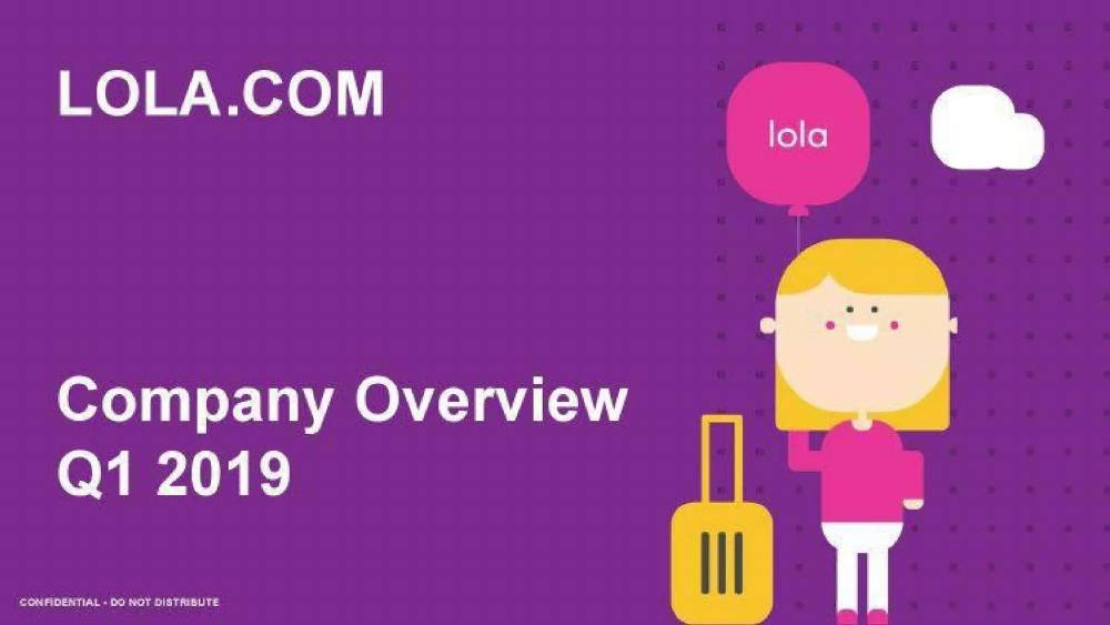 LOLA pitch deck, cover slide