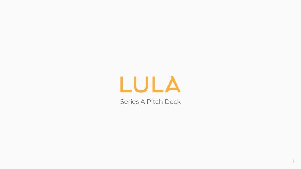 Lula pitch deck, cover slide