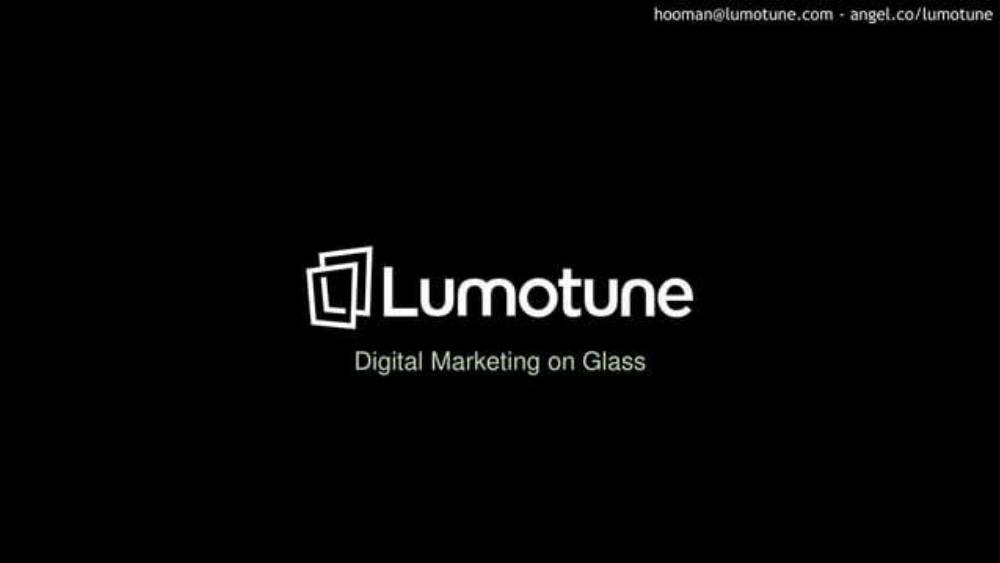 Lumotune pitch deck, cover slide
