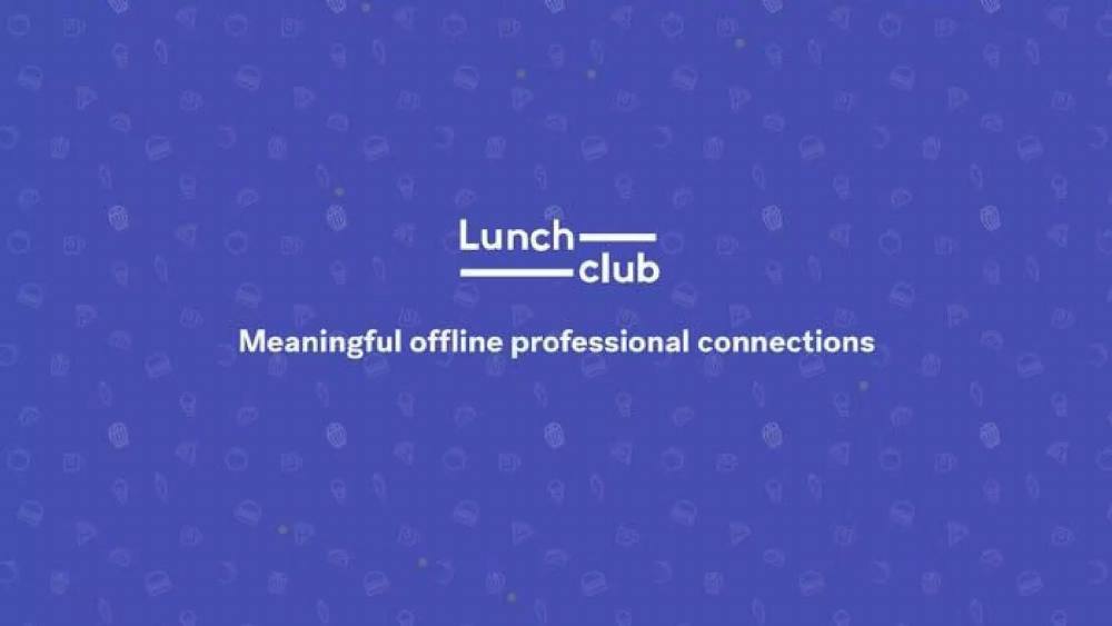 Lunchclub pitch deck, cover slide