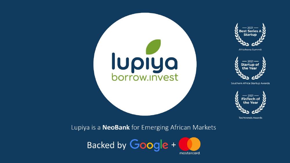 Lupiya pitch deck, cover slide