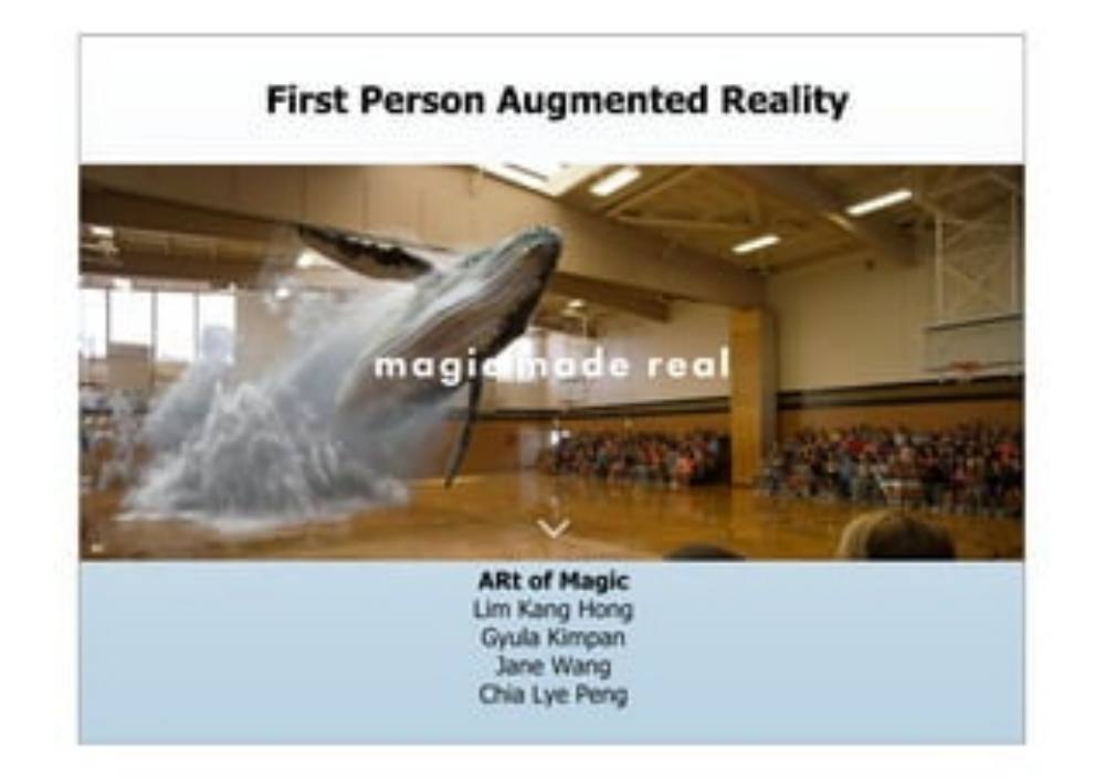Magic Leap pitch deck, cover slide